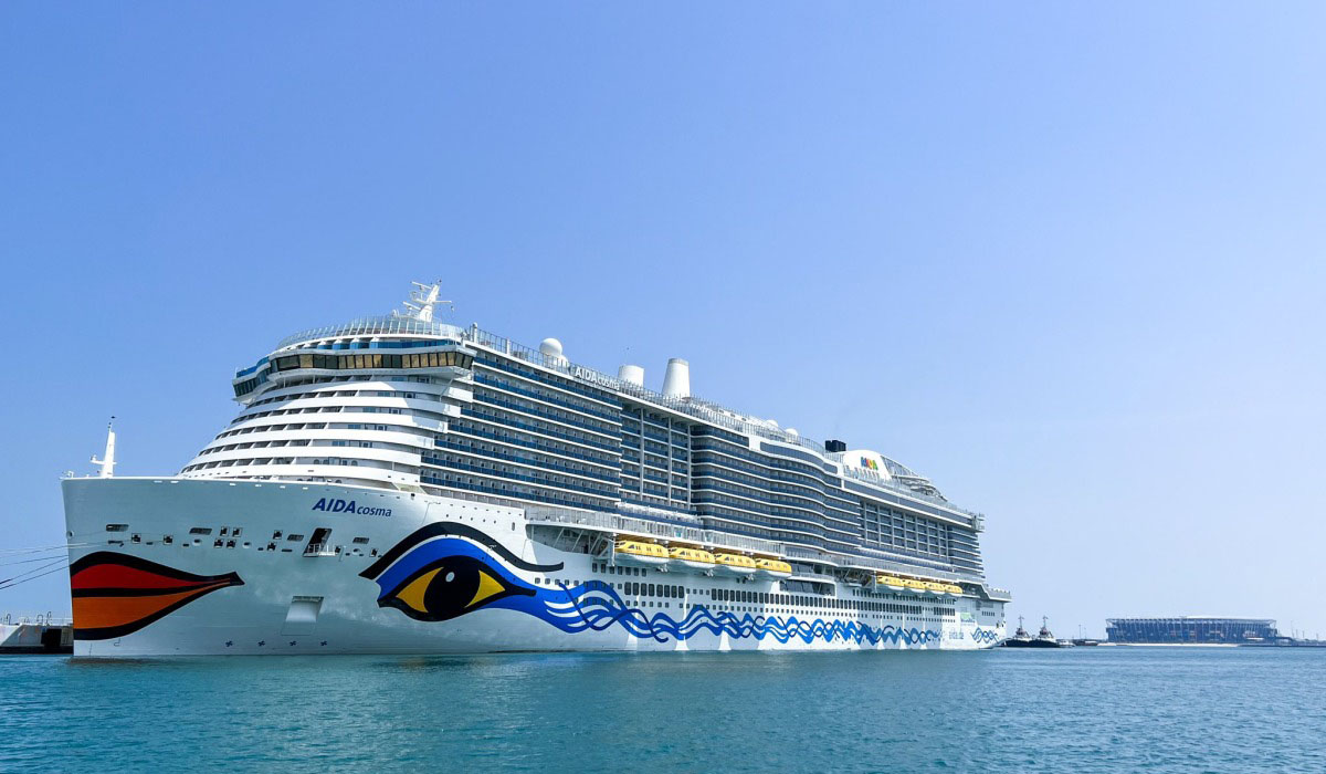 Doha Port Receives 5188 Tourists on Board Cruise Ship AIDAcosma